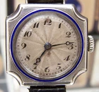 GENUINE 1920 ROLEX ANTIQUE VINTAGE SOLID SILVER & ENAMEL ART DECO WATCH 4 REPAIR