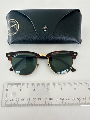 Ray-Ban Clubmaster Classic Polarized Sunglasses - Brown / Gold - Excellent