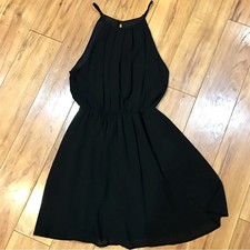 Windor pleated Pretty black date night tank dress XS small workwear funeral
