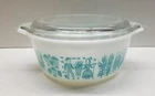 Vintage PYREX Turquoise Amish Butterprint Casserole Dish 472 & Lid 1-1/2 Pint