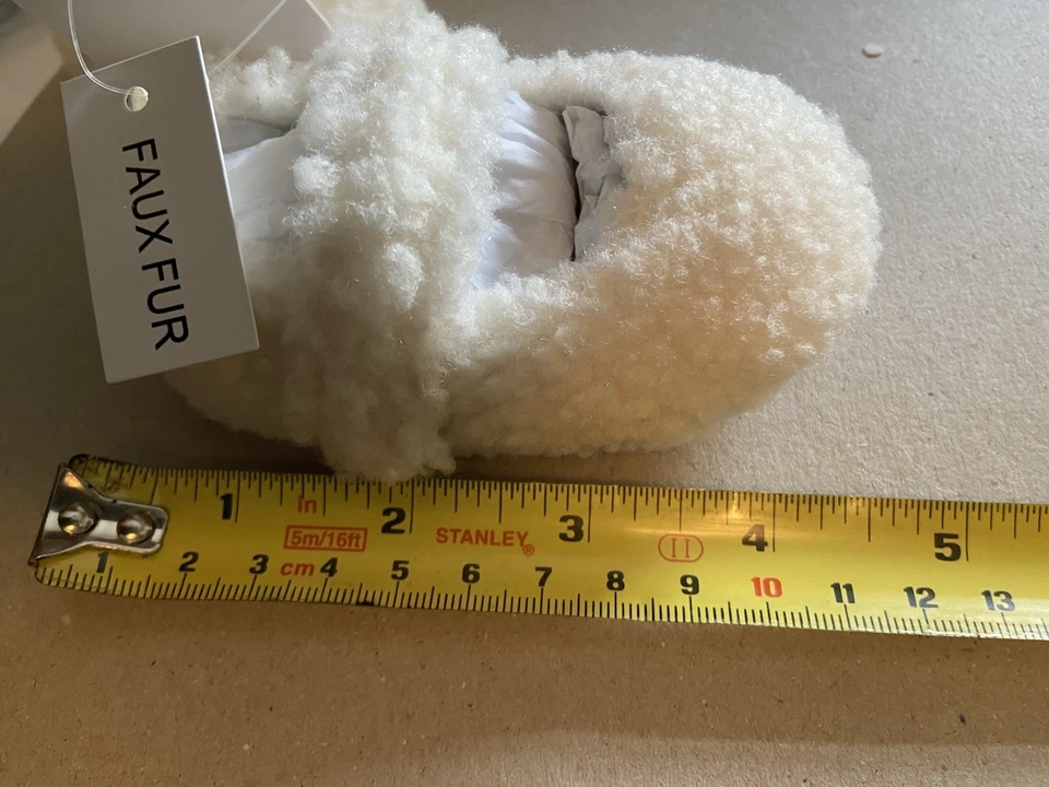 BABY GAP Sherpa Suave Imitación Piel 0-3 Meses Niñas Mary Jane Zapatos Off White NUEVOS NUEVOS CON ETIQUETAS Foto 3 de 4
