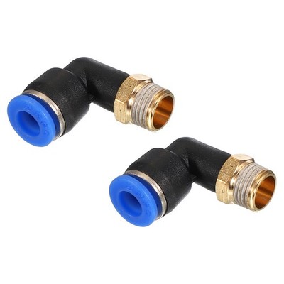 6mm Schlauch x 1/8'' PT Gewinde 90° Push-Fitting für Adapter, 2er Set