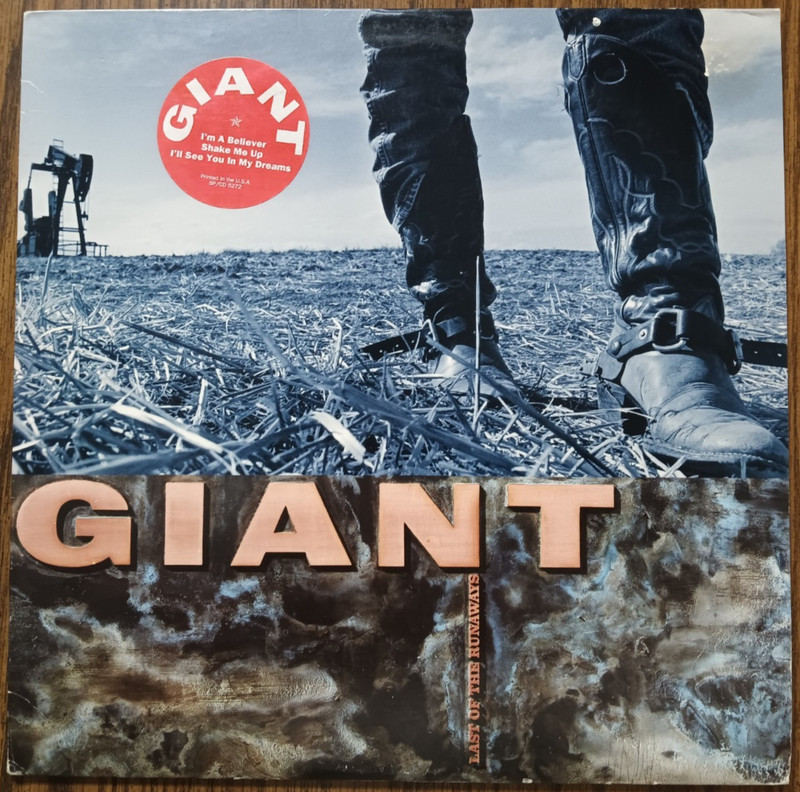 GIANT - Last Of The Runaways 1989 Vinyl LP Record Album A&M SP-5272 Promo Rare