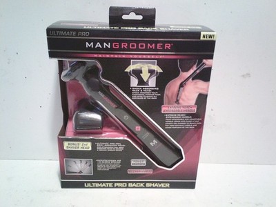 NEW MANGROOMER Ultimate Pro Back Shaver with 2 Flex Heads FREE SHIPPING