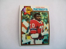 LEON GRAY New England Patriots AFC ALL PRO #201 1979 TOPPS NFL FOOTBALL