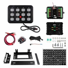 RGB 12Gang Switch Panel ON/OFF LED Light Bar Electronic Relay System Marine Boat