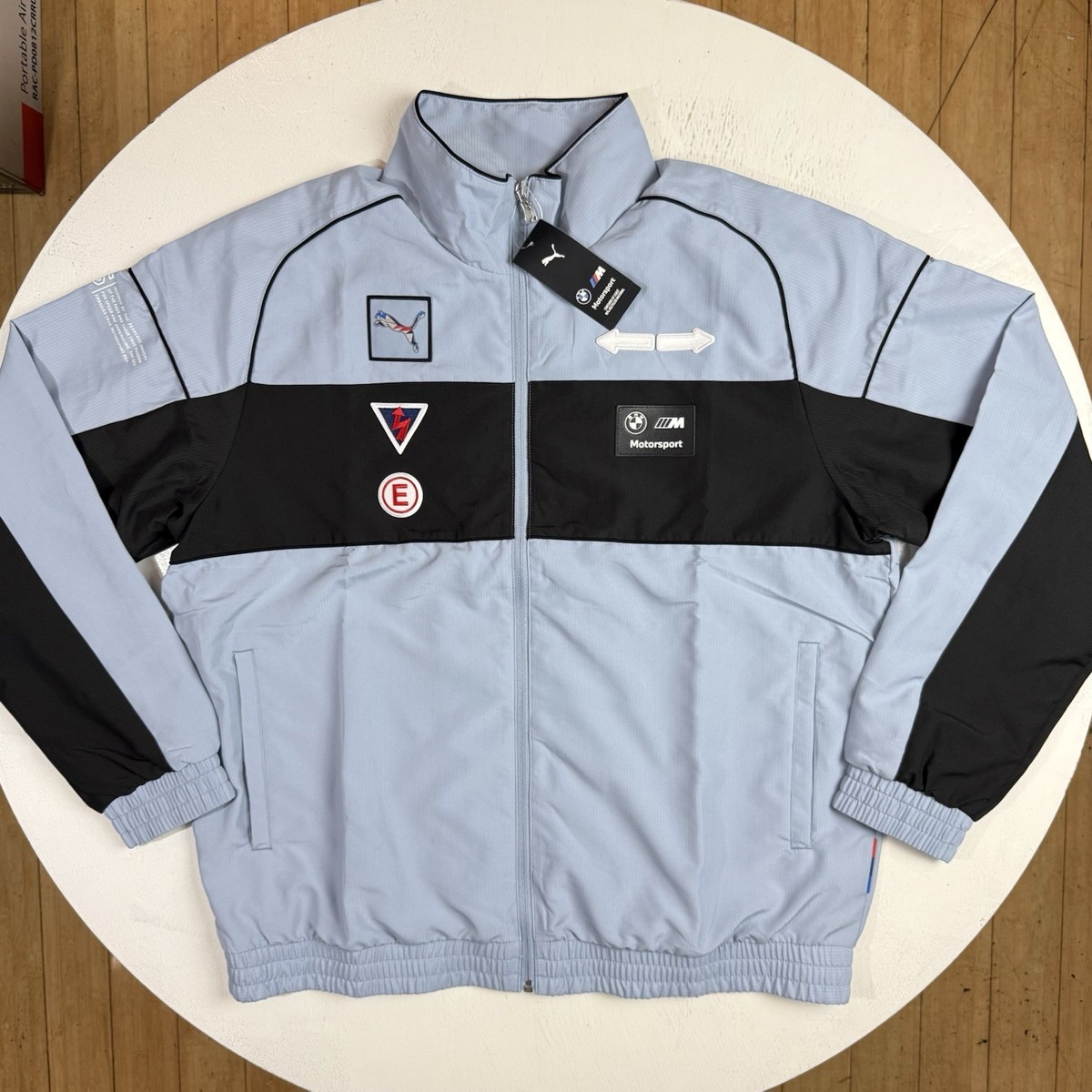 Puma BMW Motorsport Men XL Blue Wash SDS 2.0 BADGE Full Zip Jacket