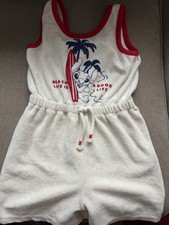 Mameluco Zara Disney Classics Stitch para niña talla 8 rojo ribete playa usado 1x