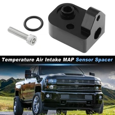 Temperature Air Intake Sensor Spacer Kit for GMC Sierra 6.6L Diesel 17-24 Black