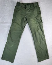 5.11 Tactical Cargo Pants Mens 34x30 Green Ripstop Tactical Workwear Hiking