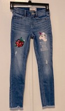 Abercrombie Jeans Girls Size 10 Pull On Jean Leggings Jeggings Skinny Fit EUC