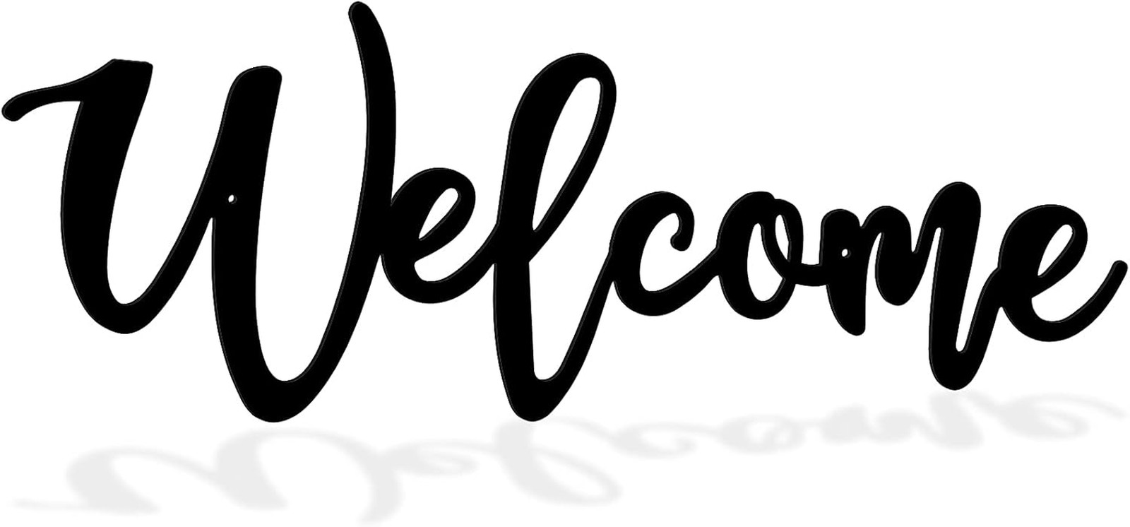 Welcome Metal Sign Wall Decor Cutout Letters Hanging Art for Home & Office