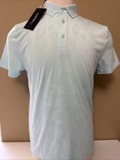 J. LINDEBERG MAT TOUR GOLF POLO MEN'S MEDIUM GOLF SPA RETREAT BLUE NEW NWT