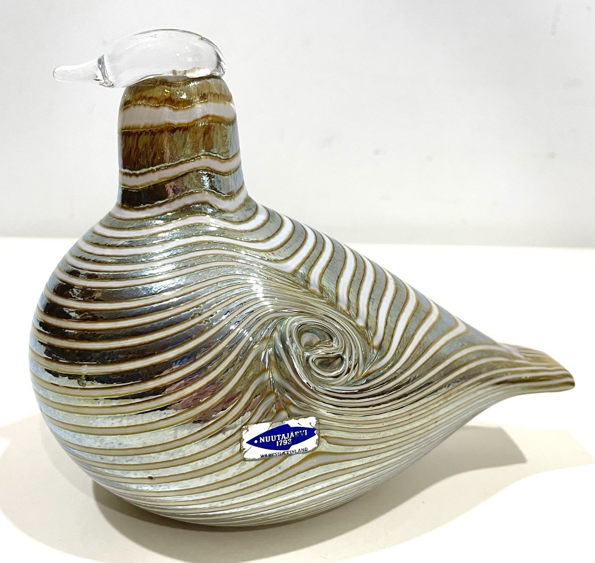 Oiva Toikka Long Tailed Duck Alli Glass Bird Nuutajarvi