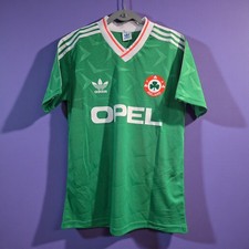 IRELAND JERSEY 1990 HOME- RETRO - GREEN - Large (Run Small)