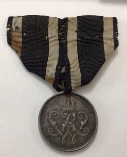 Imperial German/Prussia Krieger Verdienst Merit Silver Medal 1872 B/w Ribbon
