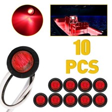 3/4" Red Marker LED Lights Trailer Truck Round Side Bullet Truck Lights Pickup