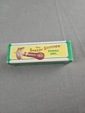 Vintage The Speedy Stitcher Sewing Awl W/ Box Instructions Sewing DIY Patch USA