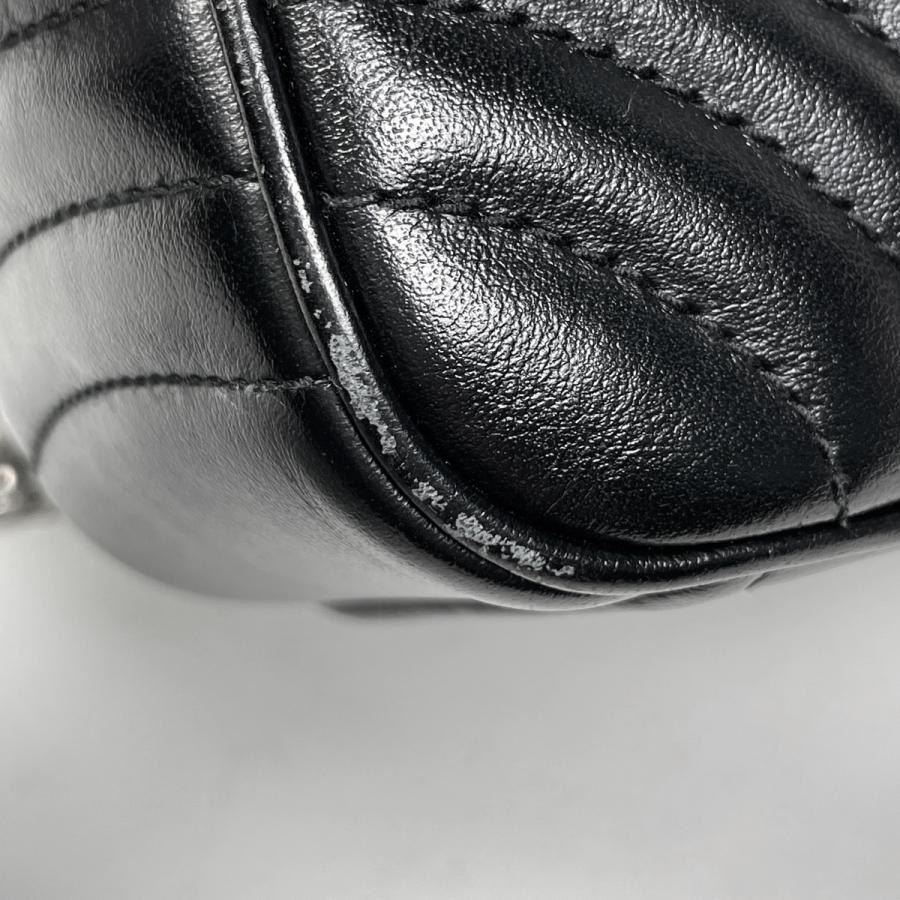 PRADA Diagram Chain Shoulder Bag Black Leather 21cm with Dust Bag #BS842 thumbnail 3