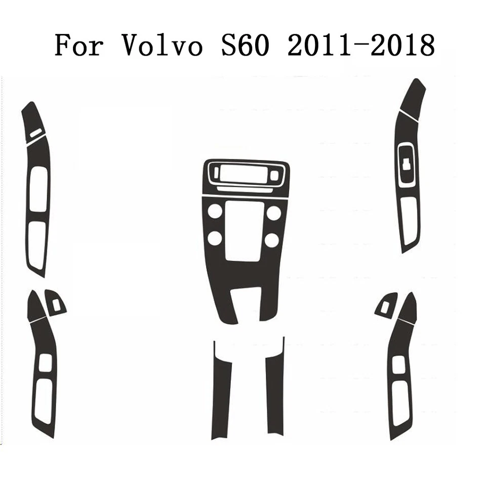 "Наклейки отделка салона ""сделай сам"" из углеродного волокна 3D для Volvo S60 V60 2011-2017" - Изображение 2 из 4