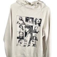 Taylor Swift The Eras Tour Hoodie Cream Graphic Concert Merch Medium Mens Womens