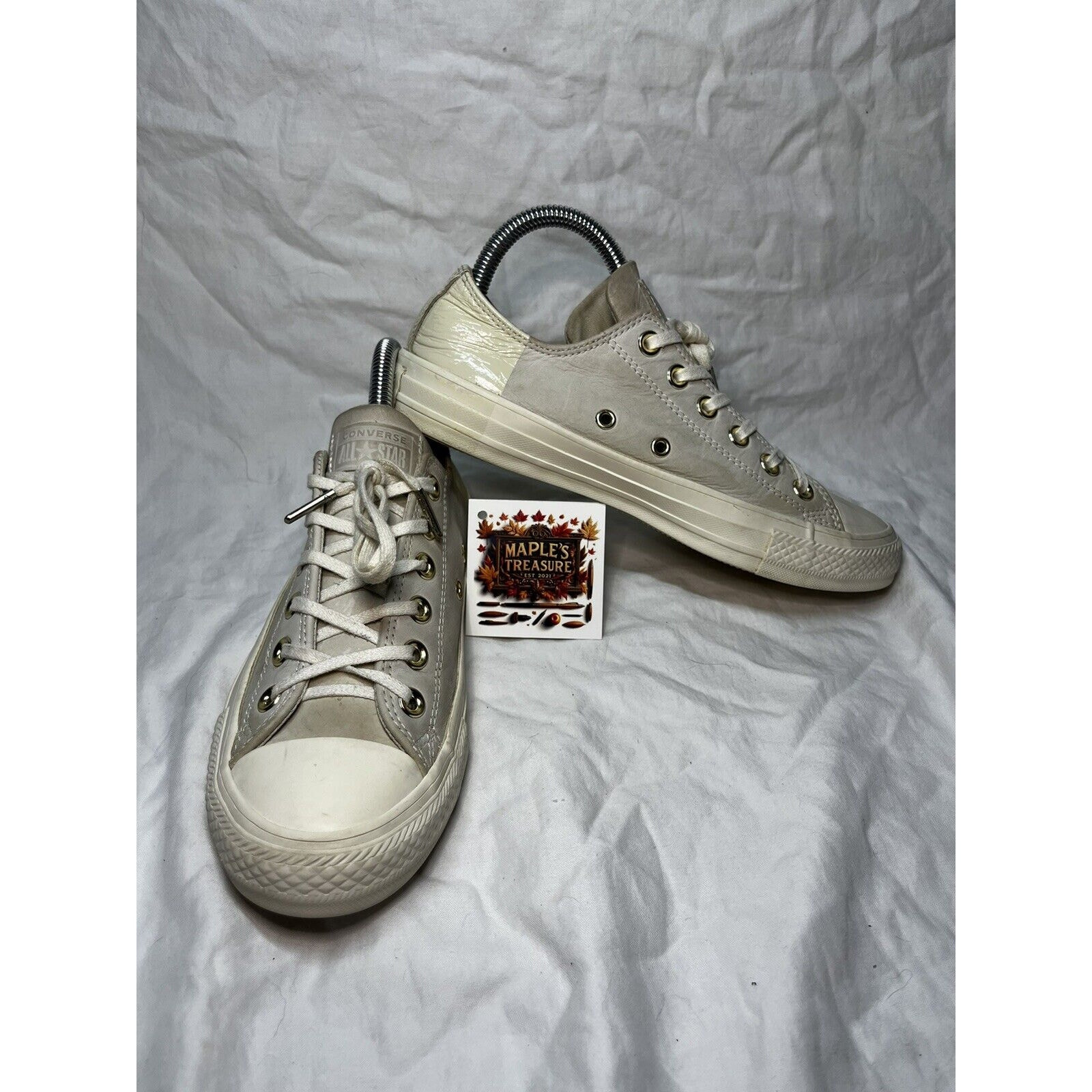 Converse Chuck Taylor All Star Low White Sneakers Unisex M5 W7-image