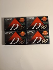 TDK D90 Audio Cassette Tape Blank IECI Type I High Output NEW Sealed Lot of 4