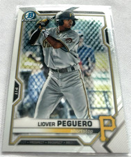 2021 Bowman Chrome Baseball Prospects Liover Peguero Pittsburgh Pirates #BCP-52