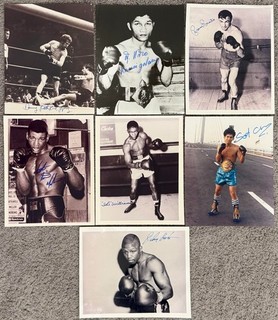 COLLECTION of 7 Autographed 8x10 Boxing Photos HOF & Champions Signed IN PERSON