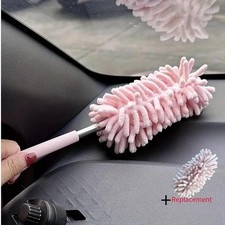BTelescopic Microfiber Car Duster-Extendable Microfiber Dusting Tool with Comfor