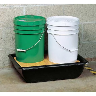Spill Containment Tray, 5.5 Gal Spill Capacity, (2) 41.7 Lb Container Load