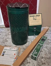 DogiPot Pet Station Waste Can w/ Dog Litter Bag Dispenser Holder & Post 1003-L