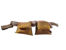 Vtg Action Leathercraft LA 427 Tool Belt Genuine Leather  Carpenter Pouch 