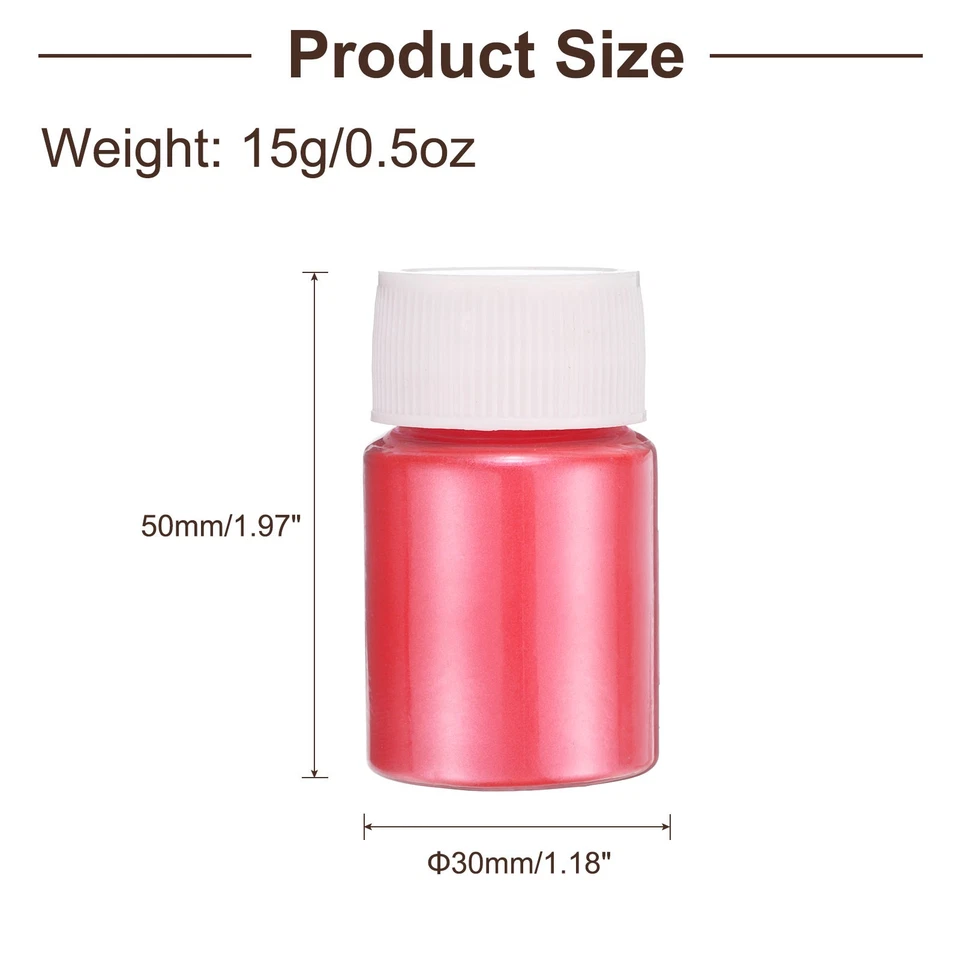 15g Glimmerpulver, natürliches Epoxidharz-Pigmentpulver für Gießharz, Rot - Bild 2 von 4