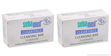 2 x SebaMed Clear Face Cleansing Bar Soap100 gm ph 5.5 - For Acne Prone Skin