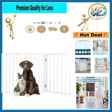 Petmaker White 3-Panel Foldable Dog Fence Indoor 54x24-inch Freestanding Gate...