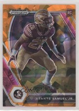 2021 Panini Prizm Draft Picks Orange Ice Prizm Asante Samuel Jr #111 2l4