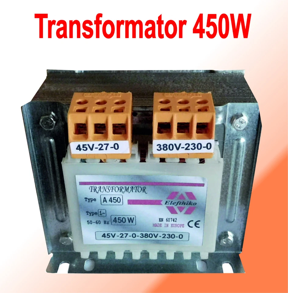 ELEFTHIKO Steuer Transformator Typ A 450W 42-24-0-400-230-0V Steuertrafo MIG / WIG