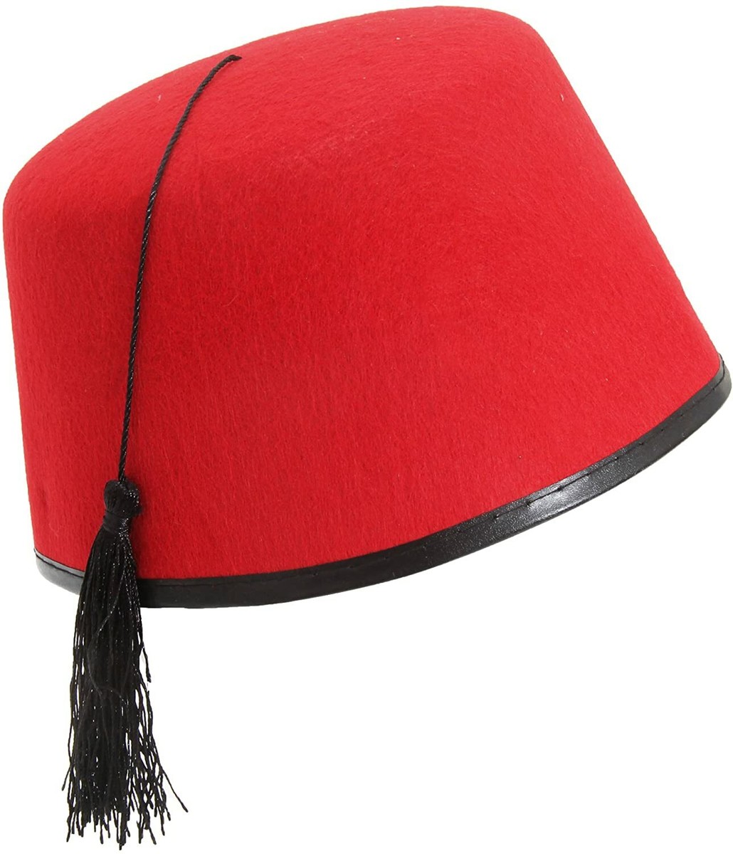 Red Fez Copricapo Fez Hat Fez Berretto Fez Turco Fez Cappello