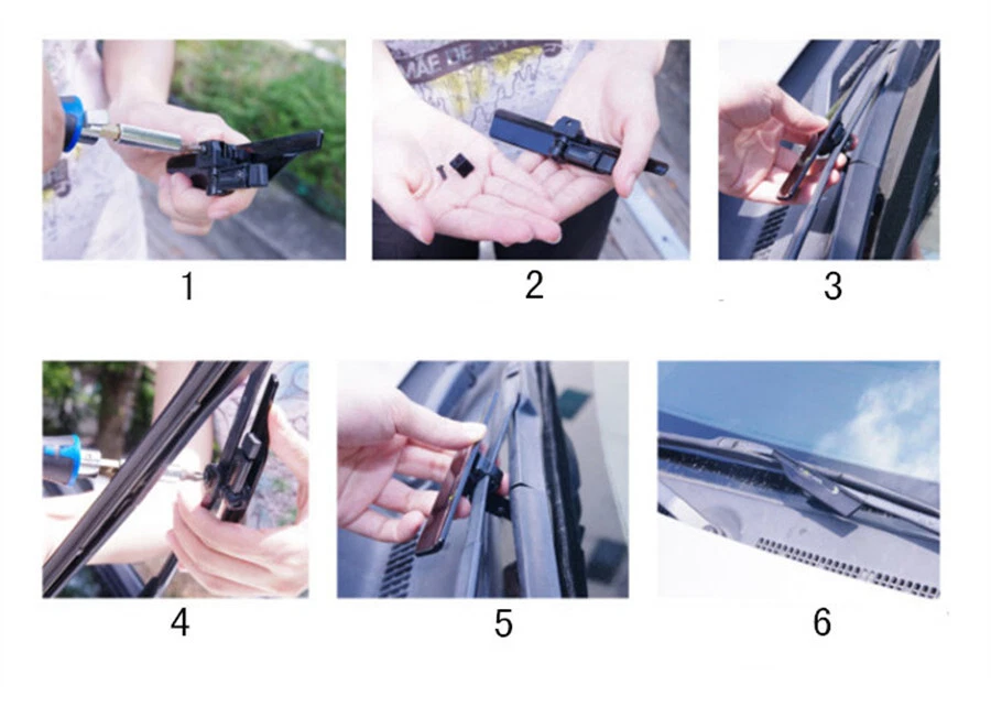 Accesorios Coche Soporte Limpiaparabrisas Protector Alerón Negro Par Foto 4 de 4