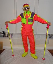 CAMPRI SKI TEAM Retro Vintage 80's 90's Neon Apres Ski Suit WOMENS SIZE 12 #2