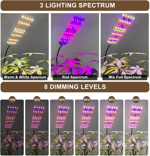 70 LED Plant Grow Light Smart Control Gardening Lights Full Spectrum for Indoors - Picture 5 of 7
