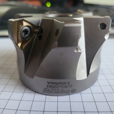 INGERSOLL 2 1/2 O.D. COOLANT 90 DEG FACE MILL KJ5G-25R01 3/4 PILOT 6 POCKETS