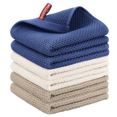  6 Pack Kitchen 13 x 28 - 6 Pack Multi Color(beige+navy Blue+brown)