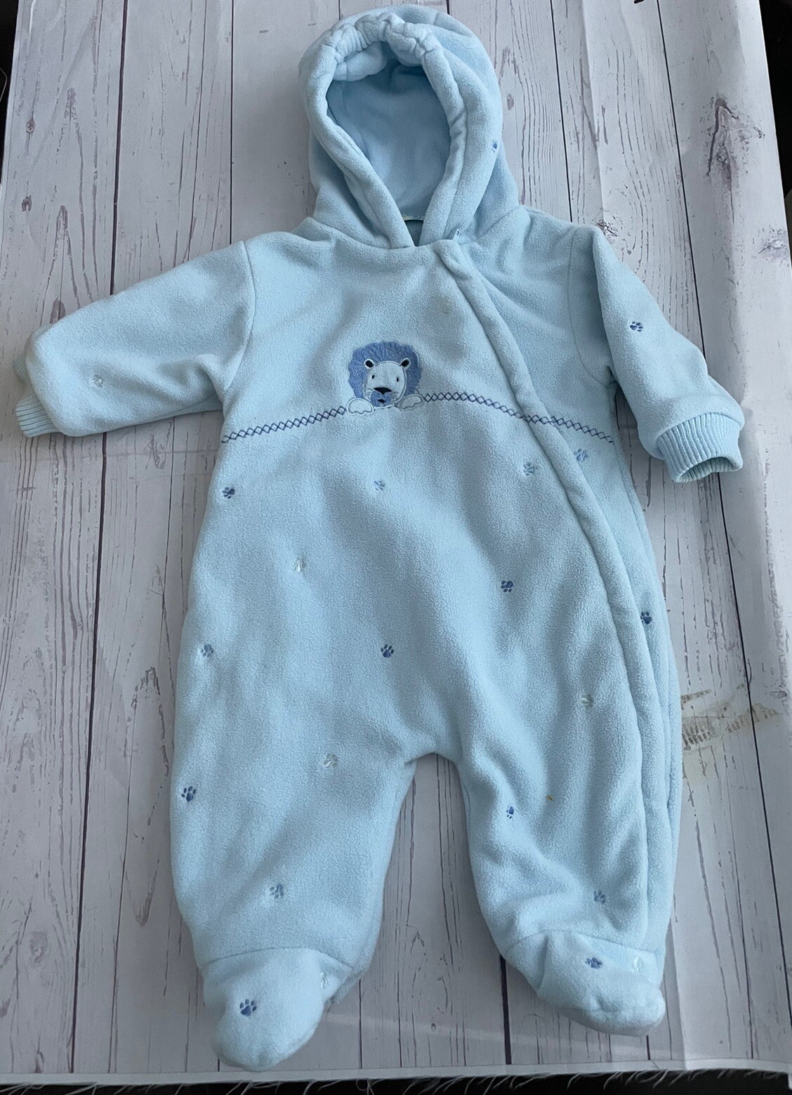 Baby Boy Snowsuit 69 Months Warm Fleece Snowsuit w Zipper Lion eBay