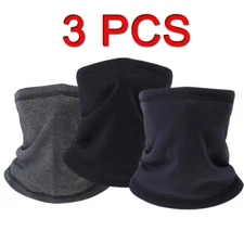 3PCS Neck Warmer Gaiter Winter Polar Fleece Motorcycle Ski Half Face Mask Scarf