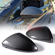 Pair Carbon Fiber Side Door Mirror Cap Cover for VW Golf GTI  MK7 MK7.5 R 13-17