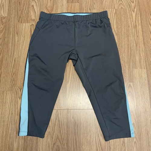 Tek Gear Womens Pants sz M Gray Blue Love Rise Lightweight Stretch Cropped - Picture 8 of 12
