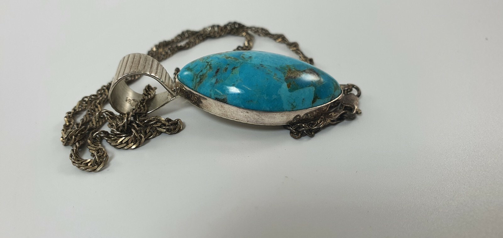 Photo 7 of Sterling Silver DRT desert rose trading Jay King, Turquoise  Pendant 18-20" N7