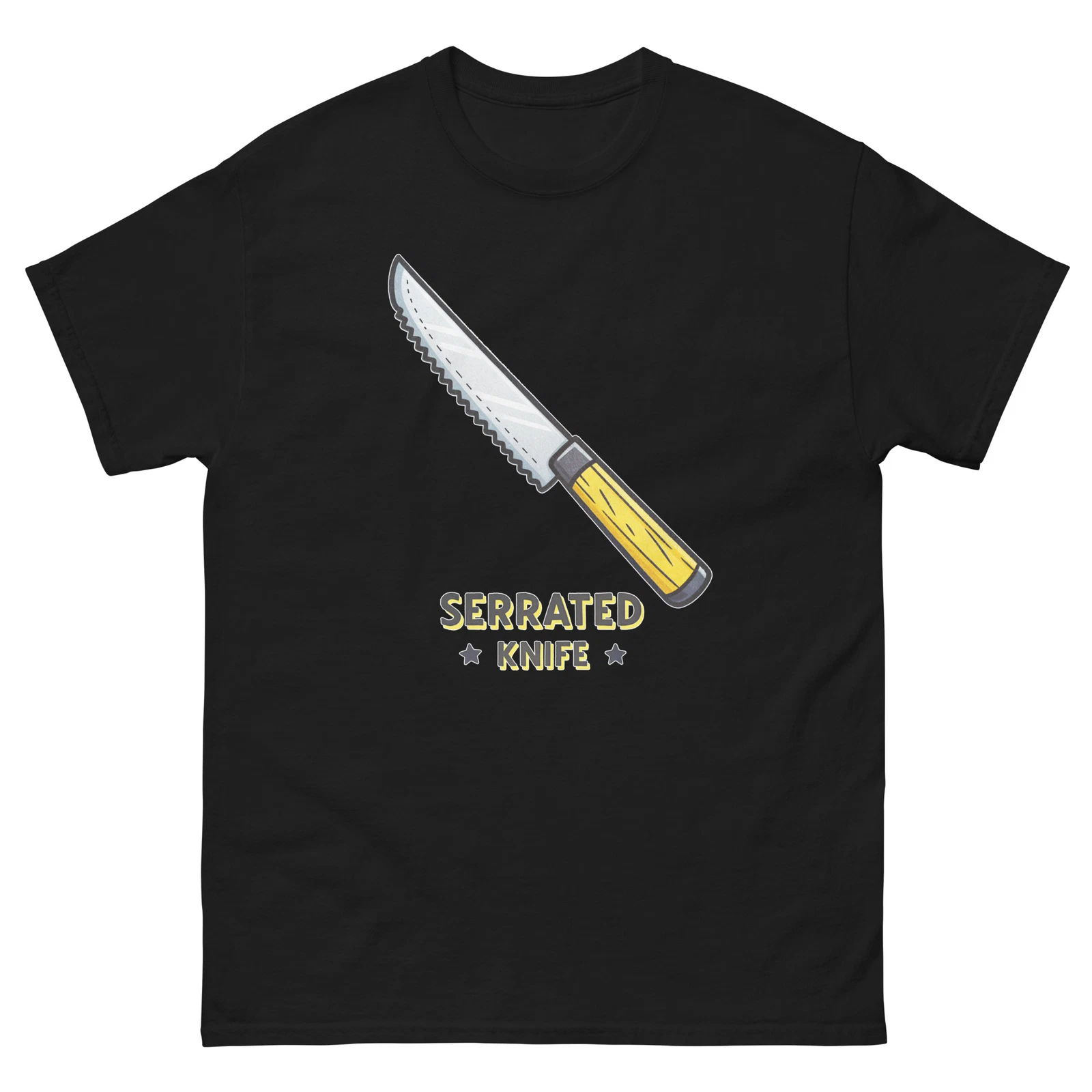 Serrated Knife Kitchen Home Cooking Culinary Utensil T-Shirt